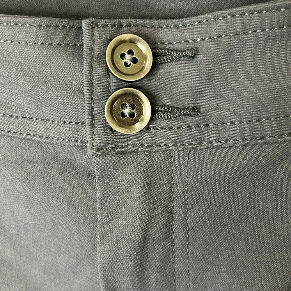 PRANA Halle Straight Convertible Hiking Pants Charcoal Gray Size 12 - Picture 4 of 16